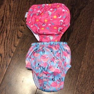 π3 for $40π Reusable swim diapers-flamingo/boats